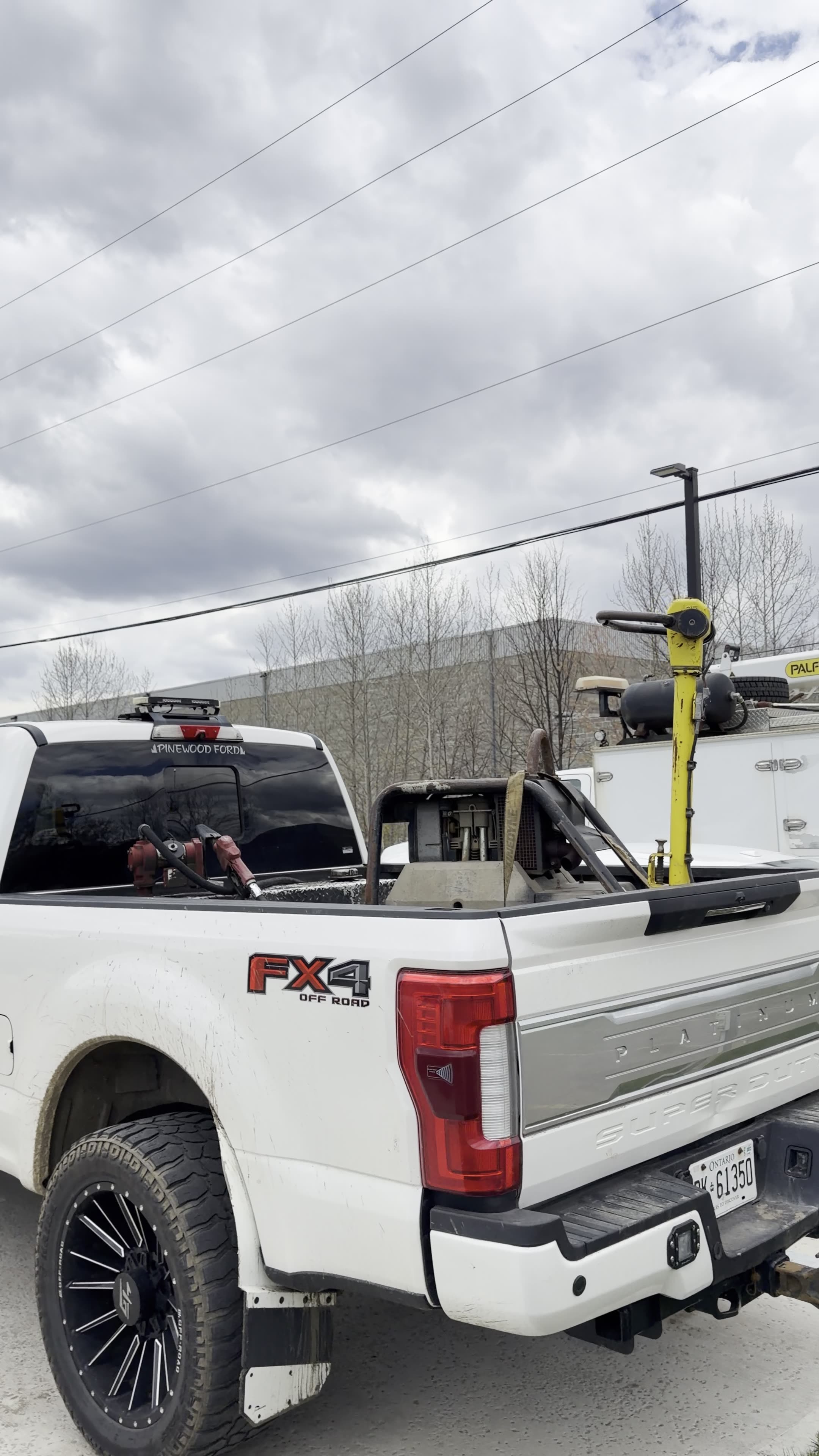 The mobile rig, loaded
